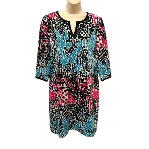 NWT NEW St. John Colorful Knit Shift Dress Sweater Sz M (Oversized) Retail $895