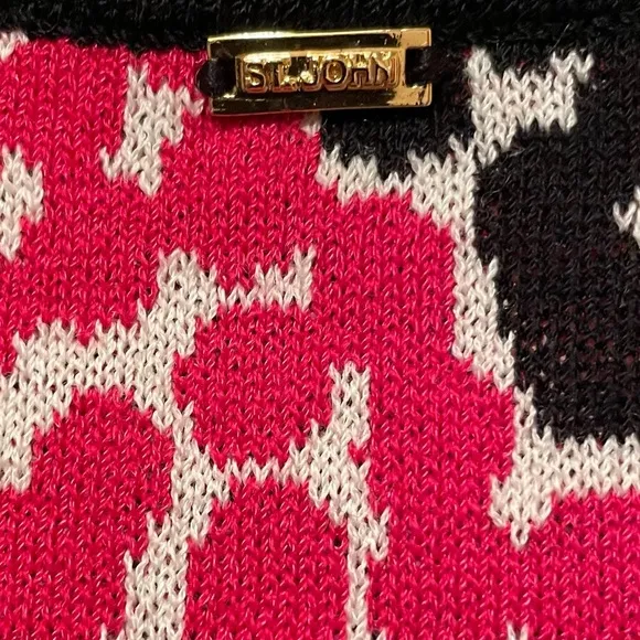 NWT NEW St. John Colorful Knit Shift Dress Sweater Sz M (Oversized) Retail $895
