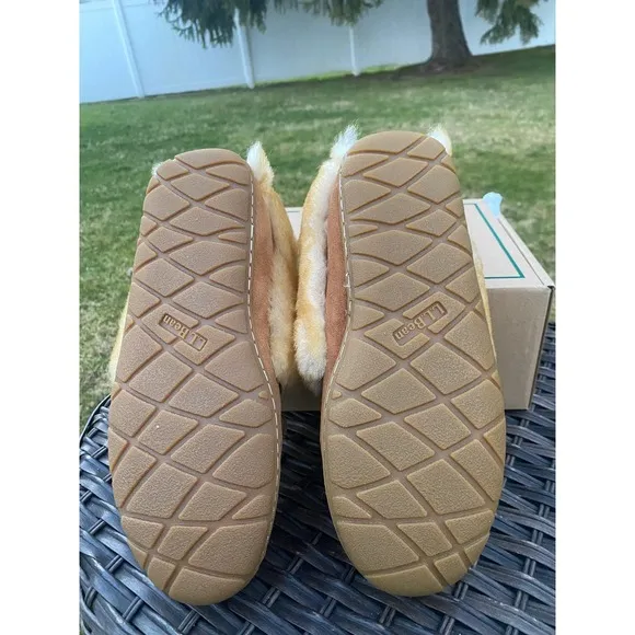 NWT NIB L.L. Bean Women Wicked Good Genuine Shearling Moccasin Slipper (7)