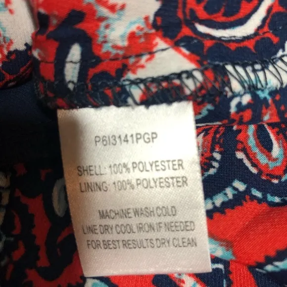 NWT Parker Dax Bandana Print Ruffle Laceup Dress L
