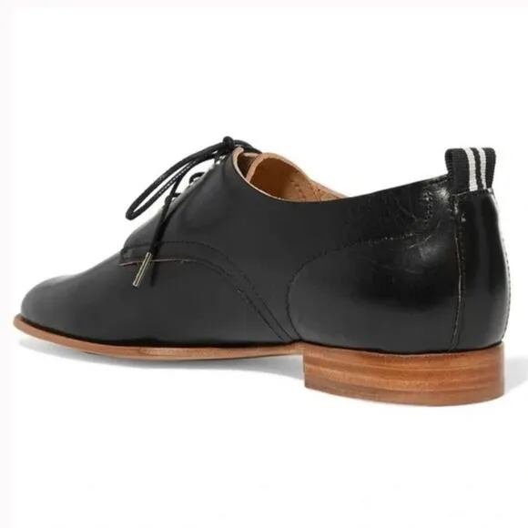 NWT Rag &amp; Bone Audrey Black Leather Lace-Up Oxford Shoes Size 6 (36)