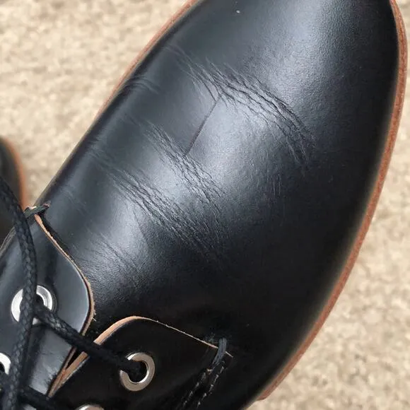NWT Rag &amp; Bone Audrey Black Leather Lace-Up Oxford Shoes Size 6 (36)