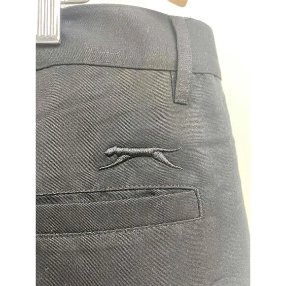 NWT Slazenger A91683 Black Flat Front Golf Pants Dress Style Mens 40W 33L