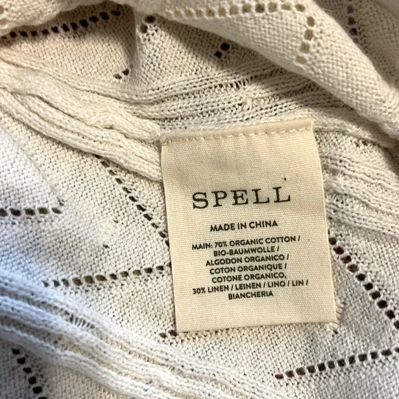 NWT Spell Lou Lou Knit Midi Skirt in Snow size small