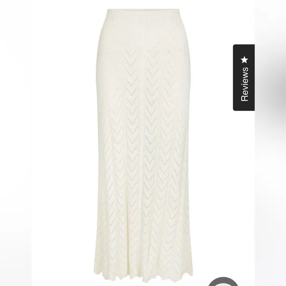 NWT Spell Lou Lou Knit Midi Skirt in Snow size small