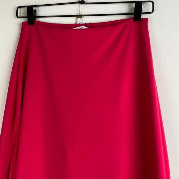 NWT Susana Monaco Side Slit Maxi Skirt Size S Hibiscus Pink Jersey Casual Vacay