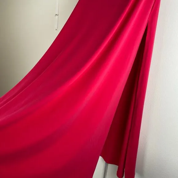 NWT Susana Monaco Side Slit Maxi Skirt Size S Hibiscus Pink Jersey Casual Vacay