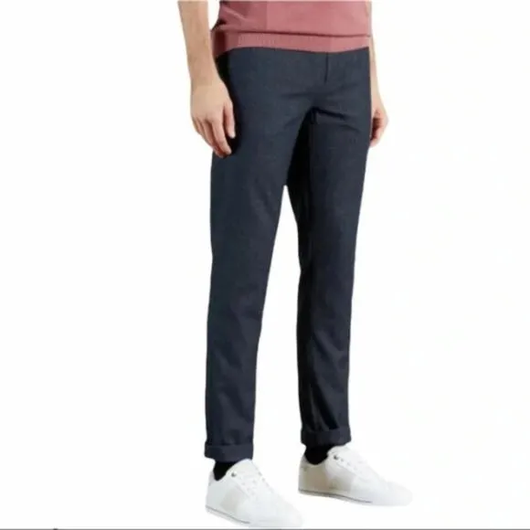 NWT Ted Baker Semi Plain Trousers CLAIEL Pants Charcoal Size 34 x 34 $175 3B046