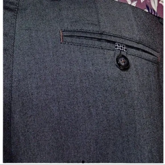 NWT Ted Baker Semi Plain Trousers CLAIEL Pants Charcoal Size 34 x 34 $175 3B046