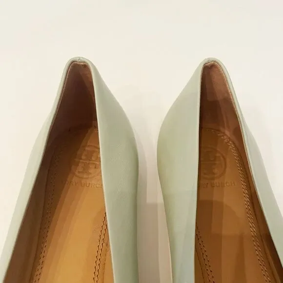NWT Tory Burch Chelsea Ballet Flats Cap Toe Size 9 Sage Green