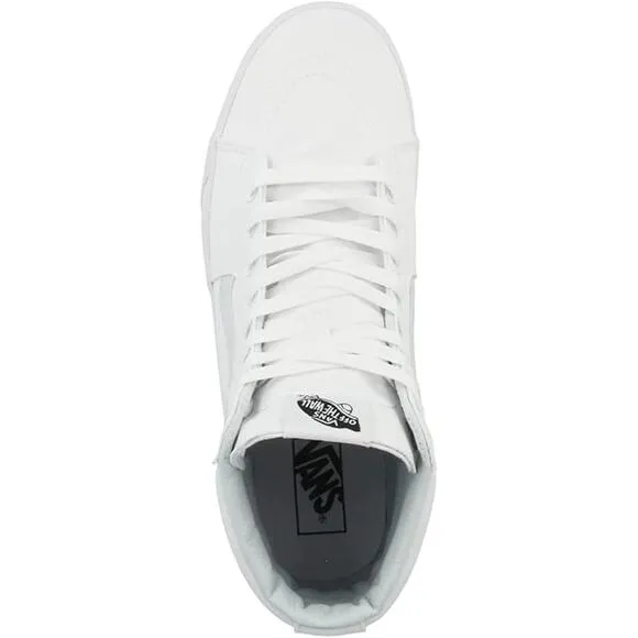 NWT VANS Unisex Sk8-hi Shoes ,White-Size 9 M/10.5 W