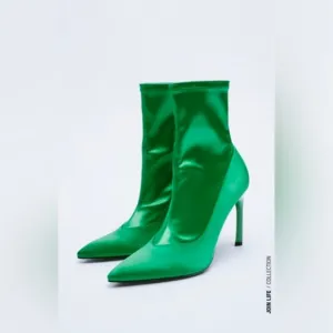 NWT Zara Satin Effect Ankle Boots US 6.5