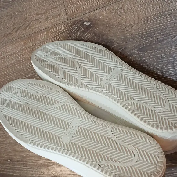 Off-White Black and Cream Sneakers with Textured Fabric