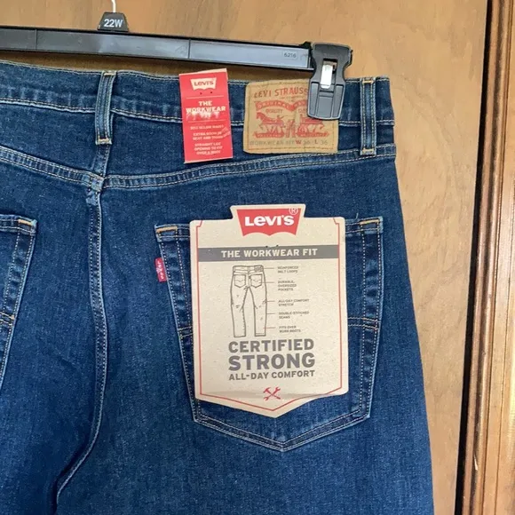 Offer$40 Levi’s workwear jean straight leg opening to fit over a boot 36 x 36