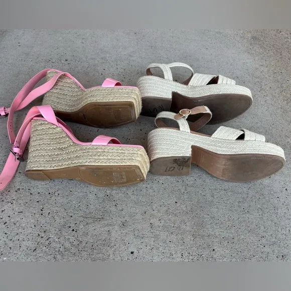 Old Navy Espadrille Cross Strap Platforms and Bamboo Wedges from Fashion Nova
