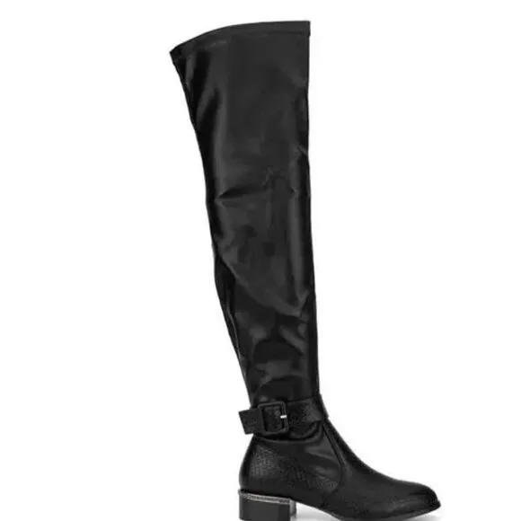 Olivia Miller Women's Hailey Black Over-the-Knee Boots Sz 7.5, 10