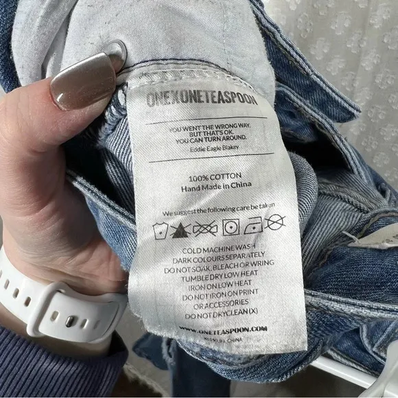 One Teaspoon Freebirds Low Rise Rigid Skinny Leg Distressed Grunge Jeans