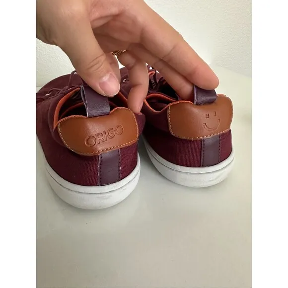 Origo Everyday Sneakers Barefoot Shoes Cotton Canvas Burgundy Red Zero Men's 10