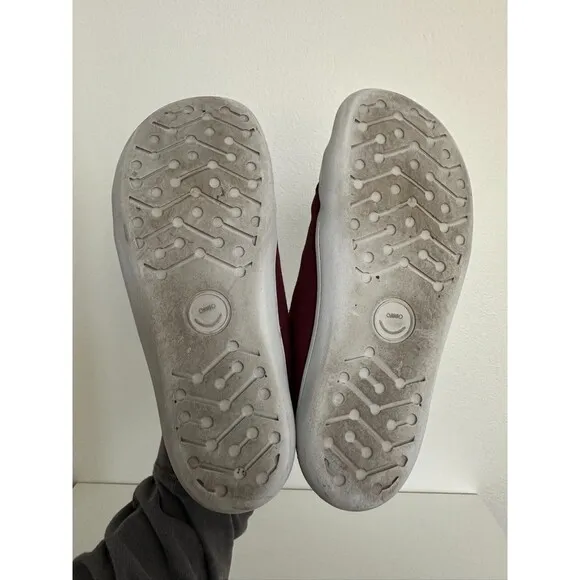 Origo Everyday Sneakers Barefoot Shoes Cotton Canvas Burgundy Red Zero Men's 10