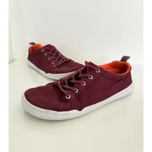 Origo Everyday Sneakers Barefoot Shoes Cotton Canvas Burgundy Red Zero Men's 10