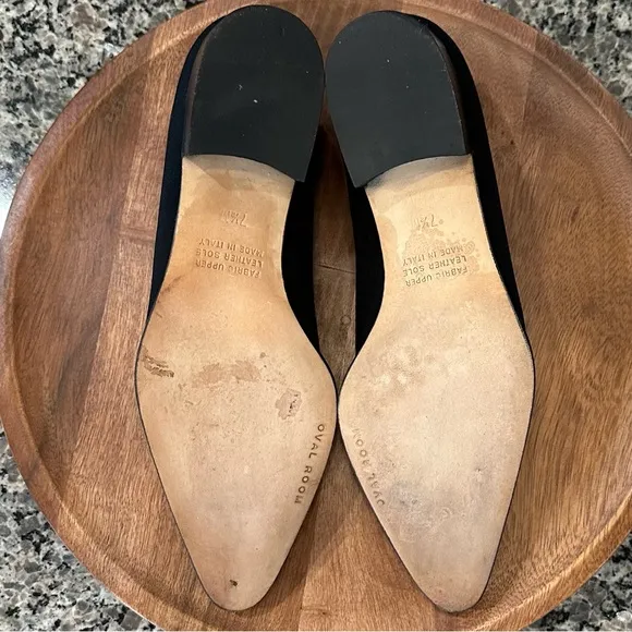 Oval Room Collection Pumps Black Block Heel Classic Vintage Pointed Toe✨EUC✨