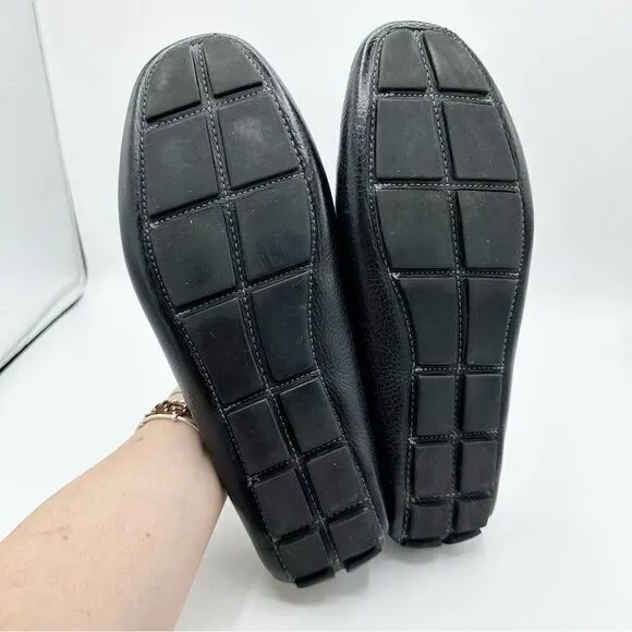 Oxford Brand Ramsey Black Pebbled Leather Horsebit Driving Shoe Sz 11