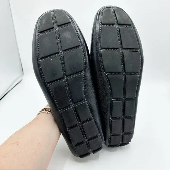 Oxford Brand Ramsey Black Pebbled Leather Horsebit Driving Shoe Sz 11