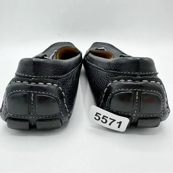 Oxford Brand Ramsey Black Pebbled Leather Horsebit Driving Shoe Sz 11