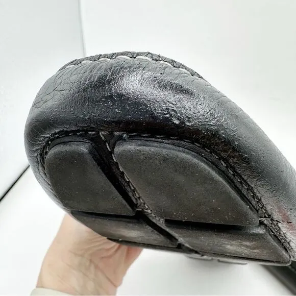 Oxford Brand Ramsey Black Pebbled Leather Horsebit Driving Shoe Sz 11