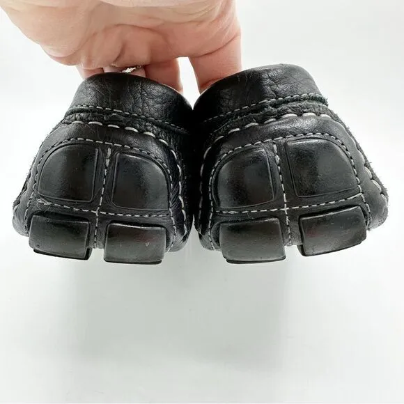 Oxford Brand Ramsey Black Pebbled Leather Horsebit Driving Shoe Sz 11
