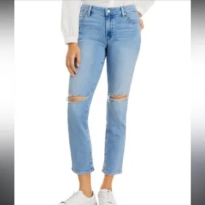Paige Amber Straight Jean in Fiesta Destructed – Size 25