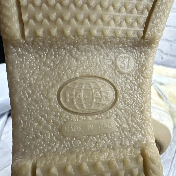 PAJAR‎ OSCAR ITALIAN Sport Goat Hair Boots Ivory WOMENS SZ US 6.5 EU 37