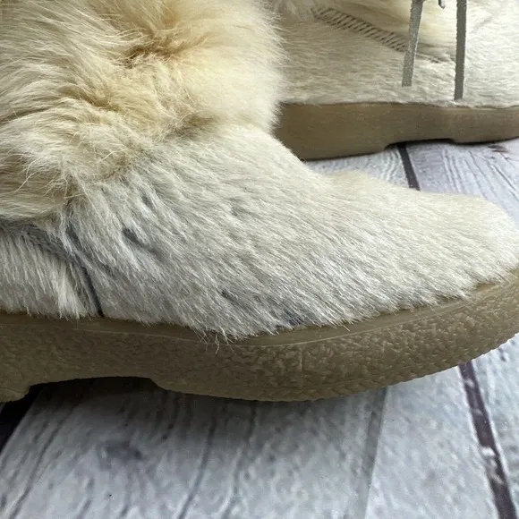 PAJAR‎ OSCAR ITALIAN Sport Goat Hair Boots Ivory WOMENS SZ US 6.5 EU 37