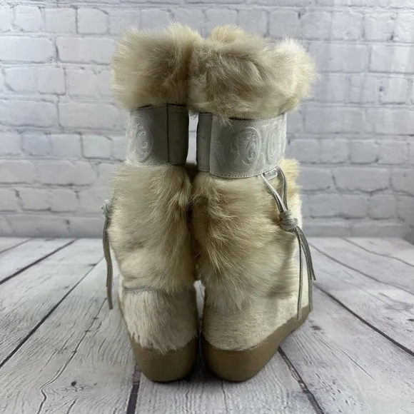 PAJAR‎ OSCAR ITALIAN Sport Goat Hair Boots Ivory WOMENS SZ US 6.5 EU 37