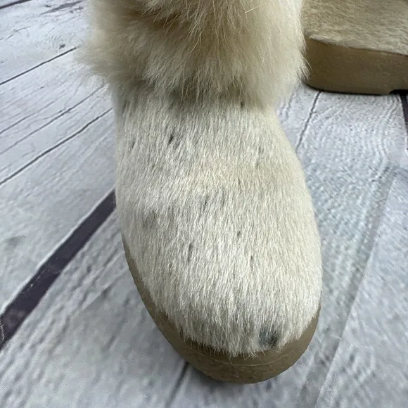 PAJAR‎ OSCAR ITALIAN Sport Goat Hair Boots Ivory WOMENS SZ US 6.5 EU 37
