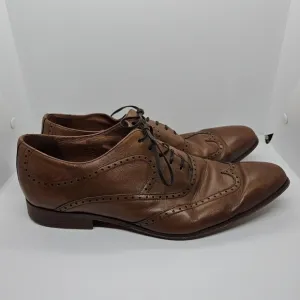 Paolo Sartori brown leather wingtip brogue dress shoes EU 44 made in Italy