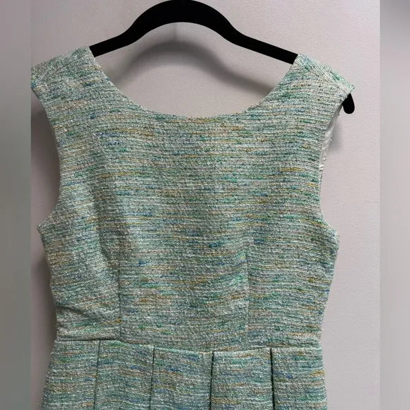 PAPER CROWN Anthropologie Women’s Green Parkside Pleated dress - XS Petite