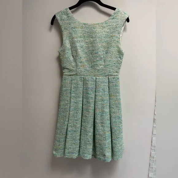 PAPER CROWN Anthropologie Women’s Green Parkside Pleated dress - XS Petite