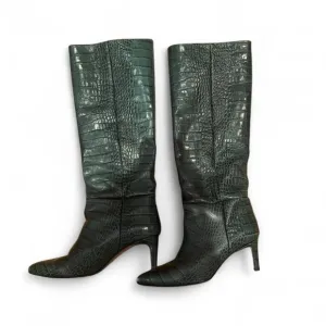 Paris Texas blue croc Heeled Boots
