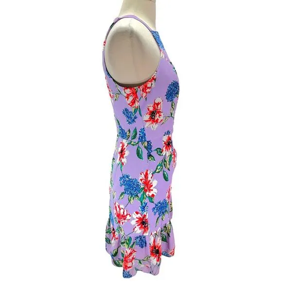 Parker Amina Floral Halter Hawaiian Mini Dress Lais Fleur Purple Womens Sz 2 NWT