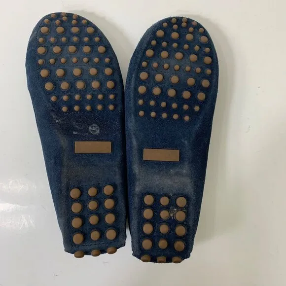 Patricia Green Blue Suede Tasseled Driving Moccasins Size 8