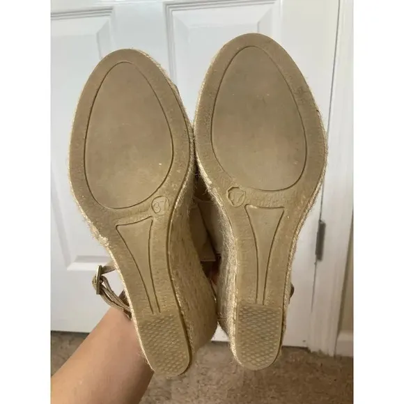 Patricia Green snake print espadrille wedges sz 7