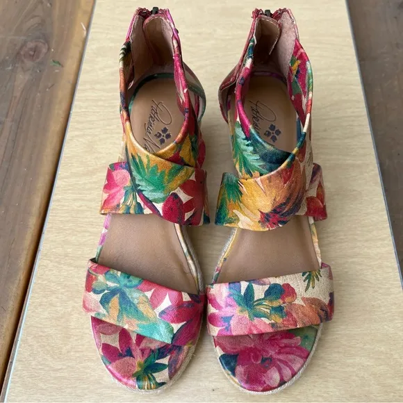 Patricia Nash Rubia Floral Espadrille Sandals In Sz 8