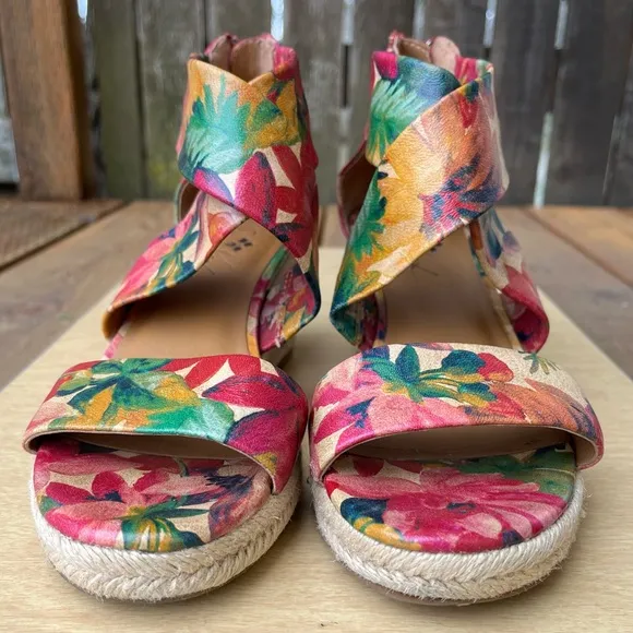 Patricia Nash Rubia Floral Espadrille Sandals In Sz 8