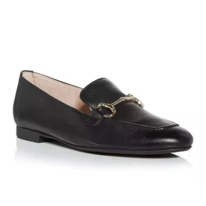 Paul Green Black and Gold Flats with Signature Horsebit