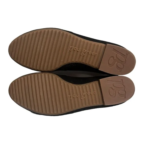 Paul Green Black Leather Flats size 7.5 US Women's