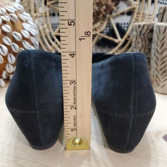 Paul Green Daniella Women 11 Criss Cross Strap Wedges Pumps Leather Black Career