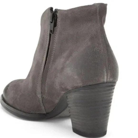 Paul Green Distressed Grey Western Scallop Boots