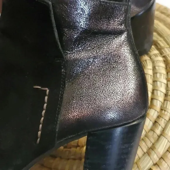 Paul Green leather and suede heeled ankle booties US size 6