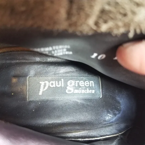 Paul Green Naomi greige nubuck heeled ankle boots
